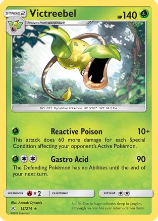 Victreebel/214  SM  Unbroken Bonds - Rare