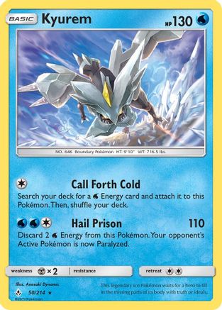 Kyurem 050  - Holofoil SM  Unbroken Bonds - Holo Rare