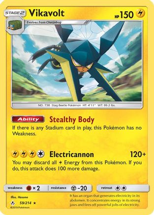 Vikavolt 059  - Holofoil SM  Unbroken Bonds - Holo Rare