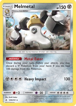Melmetal  - Holofoil SM  Unbroken Bonds - Holo Rare