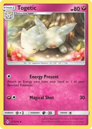 Togetic 137  - Reverse Holofoil SM  Unbroken Bonds - Uncommon