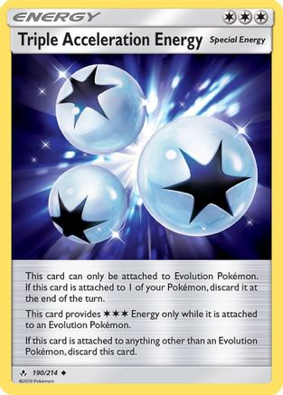 Triple Acceleration Energy 190  - Reverse Holofoil SM  Unbroken Bonds - Uncommon