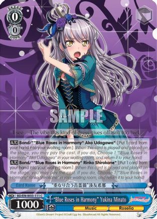 "Blue Roses in Harmony" Yukina Minato (BD/EN-W03-111 C) - BanG Dream! Girls Band Party! MULTI LIVE