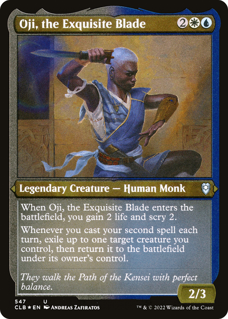 Oji, the Exquisite Blade (CLB-547) - Commander Legends: Battle for Baldur's Gate Etched Foil