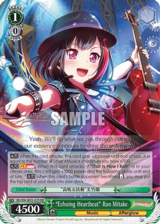 "Echoing Heartbeat" Ran Mitake (BD/EN-W03-029 RR) - BanG Dream! Girls Band Party! MULTI LIVE