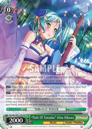 "Path Of Tanzaku" Hina Hikawa (BD/EN-W03-028 RR) - BanG Dream! Girls Band Party! MULTI LIVE