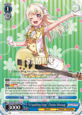 "A Sparkling Stage" Chisato Shirasagi (SR) (BD/EN-W03-105S SR) - BanG Dream! Girls Band Party! MULTI LIVE