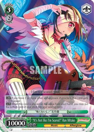 "It's Not like I'm Scared!" Ran Mitake (BD/EN-W03-046 U) - BanG Dream! Girls Band Party! MULTI LIVE