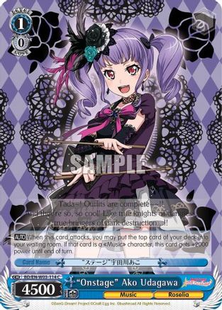 "Onstage" Ako Udagawa (BD/EN-W03-114 C) - BanG Dream! Girls Band Party! MULTI LIVE