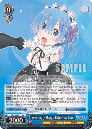 Seemingly Happy Behavior, Rem (RZ/S55-E057 RR) - Re:ZERO Vol.2