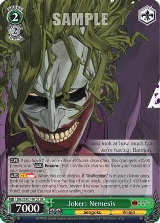 Joker: Nemesis (SR) (BNJ/SX01-010S SR) - Batman Ninja