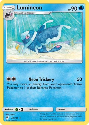 Lumineon  - Reverse Holofoil SM  Unified Minds - Uncommon