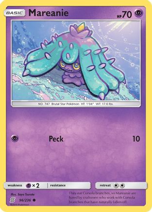 Mareanie/236  - Reverse Holofoil SM  Unified Minds - Common