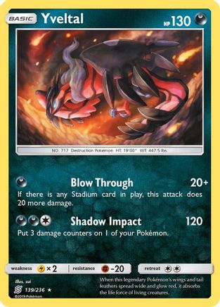 Yveltal 139  - Holofoil SM  Unified Minds - Holo Rare