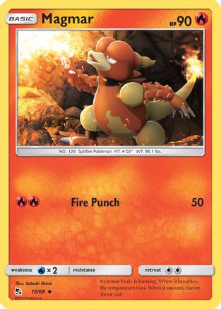 Magmar 010  - Reverse Holofoil Hidden Fates - Uncommon