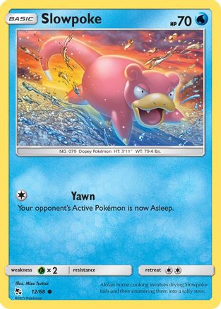 Slowpoke 012  - Reverse Holofoil Hidden Fates - Common