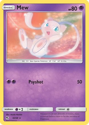 Mew 032  Hidden Fates - Rare