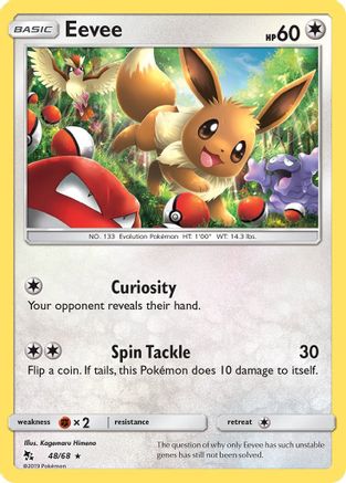 Eevee (48) 048  - Reverse Holofoil Hidden Fates - Holo Rare
