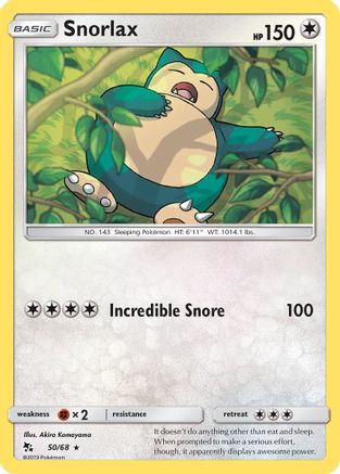 Snorlax 050  Hidden Fates - Rare