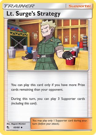 Lt. Surge's Strategy 060  - Reverse Holofoil Hidden Fates - Uncommon