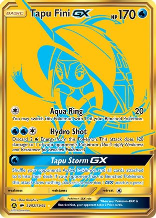 Tapu Fini GX  - Holofoil Hidden Fates Shiny Vault - Shiny Holo Rare
