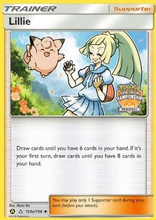 Lillie - 125a/156 (Regional Championships)/156  - Reverse Holofoil League & Championship Cards - Promo