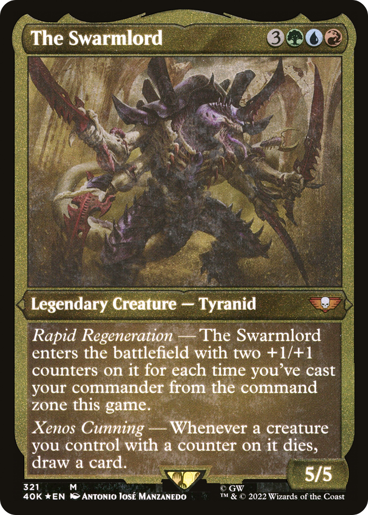 The Swarmlord (40K-321) - Warhammer 40,000 Commander Etched Foil