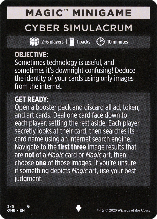 Cyber Simulacrum // Cyber Simulacrum (cont'd) (MONE-003) - Phyrexia: All Will Be One Minigames