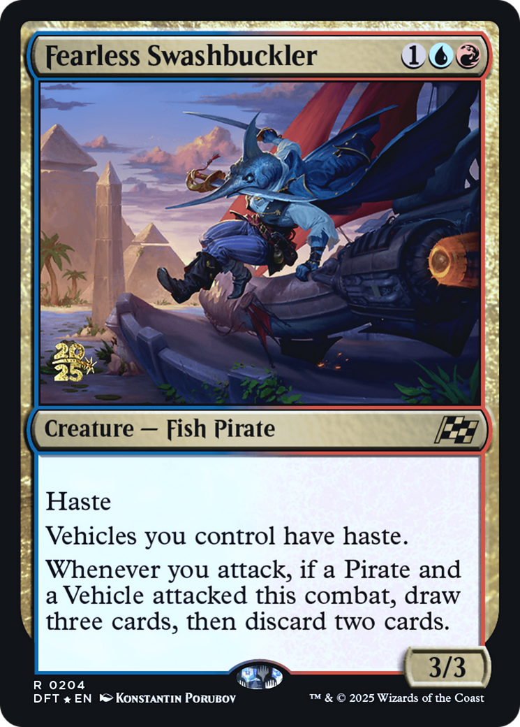 Fearless Swashbuckler [Aetherdrift Prerelease Promos]
