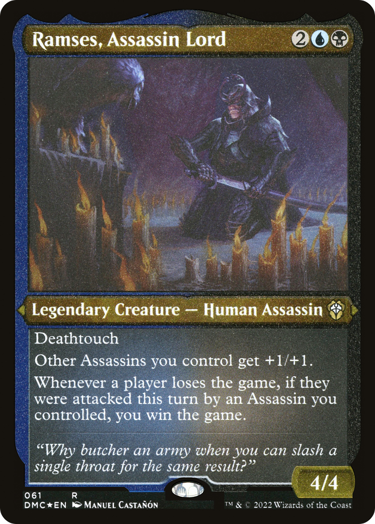 Ramses, Assassin Lord (Foil Etched) [Dominaria United Commander]