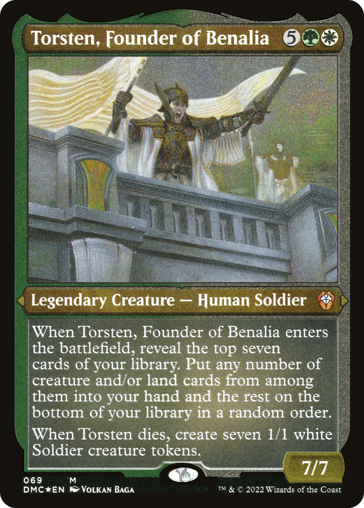 Torsten, Founder of Benalia (Foil Etched) [Dominaria United Commander]