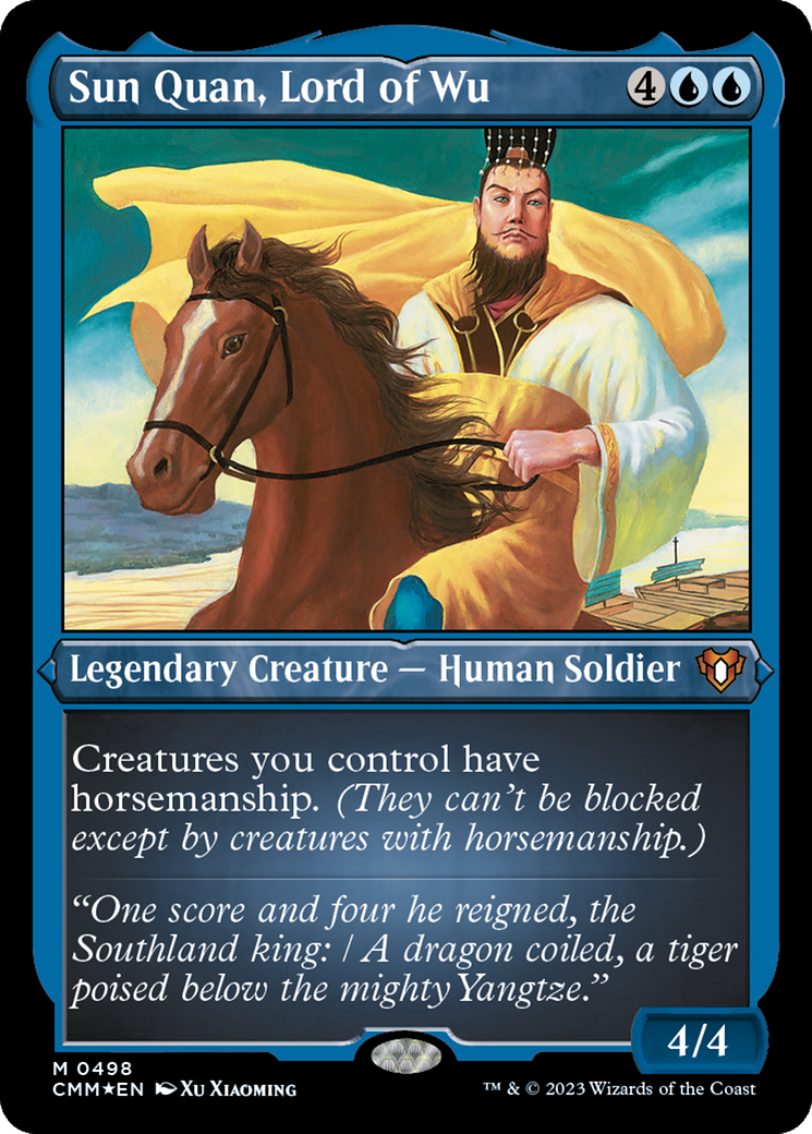 Sun Quan, Lord of Wu (Foil Etched) [Commander Masters]