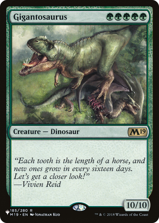 Gigantosaurus (LIST-185/280) - The List