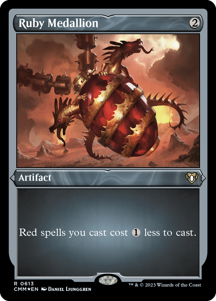 Ruby Medallion (Foil Etched) [Commander Masters]