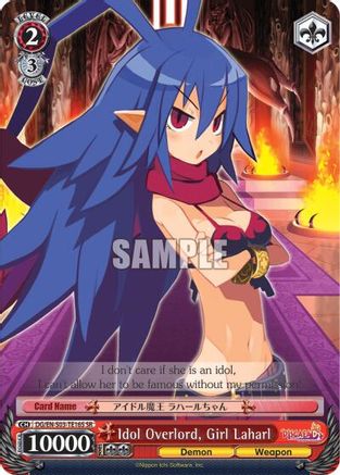 Idol Overlord, Girl Laharl (SR) (DG/EN-S03-TE16S SR) - Disgaea