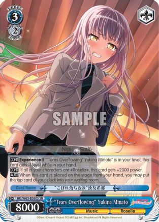 "Tears Overflowing" Yukina Minato (SR) (BD/W63-E080S SR) - BanG Dream! Girls Band Party! Vol.2