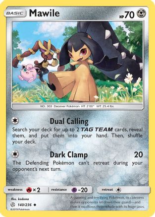 Mawile 140  - Reverse Holofoil SM  Cosmic Eclipse - Uncommon