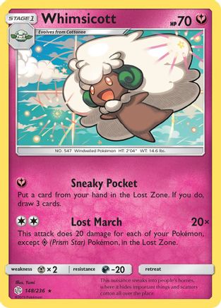 Whimsicott 148  SM  Cosmic Eclipse - Rare