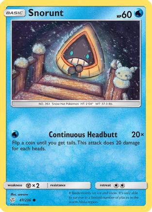 Snorunt 047  SM  Cosmic Eclipse - Common