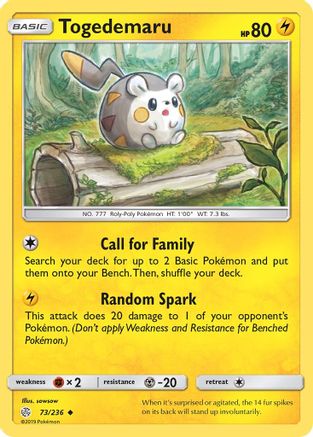 Togedemaru 073/236  SM  Cosmic Eclipse - Uncommon