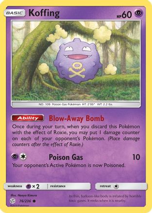 Koffing 076  SM  Cosmic Eclipse - Common