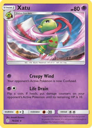 Xatu  - Reverse Holofoil SM  Cosmic Eclipse - Rare