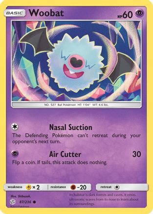 Woobat 087  SM  Cosmic Eclipse - Common