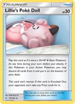 Lillie's Poke Doll 197  SM  Cosmic Eclipse - Uncommon