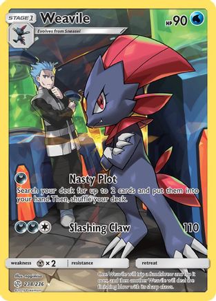 Weavile (Secret) 238  - Holofoil SM  Cosmic Eclipse - Secret Rare