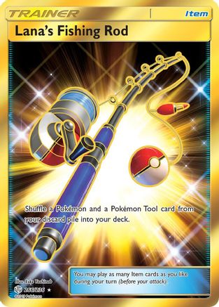 Lana's Fishing Rod (Secret) 266  - Holofoil SM  Cosmic Eclipse - Secret Rare