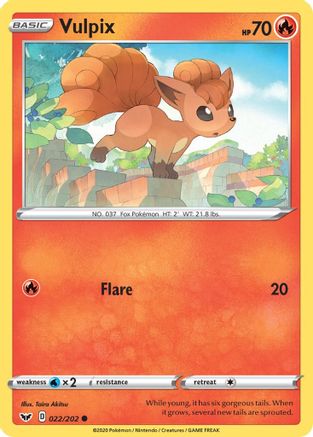Vulpix 022  SWSH01 Sword & Shield Base Set - Common