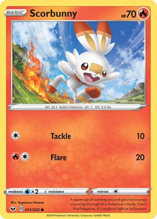 Scorbunny (031) 031  SWSH01 Sword & Shield Base Set - Common
