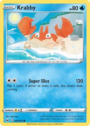 Krabby (043) 043  SWSH01 Sword & Shield Base Set - Common