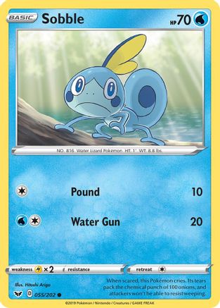 Sobble (055) 055  - Reverse Holofoil SWSH01 Sword & Shield Base Set - Common